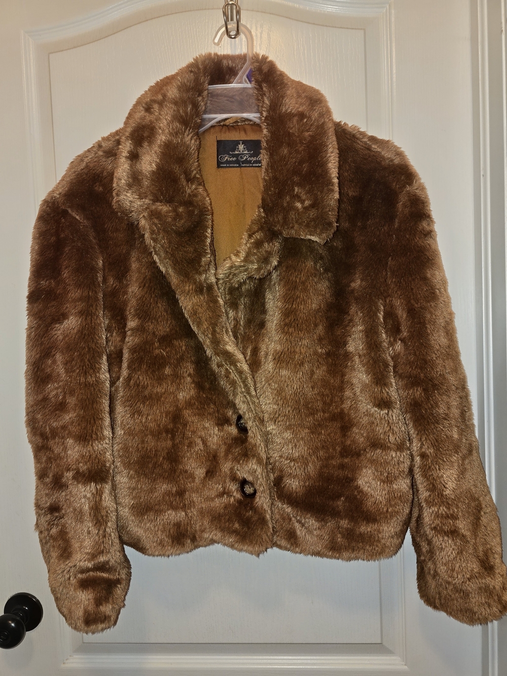 Free People Plush Brown Teddy Jacket